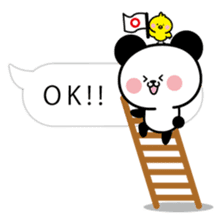 hiding panda and piyosuke in balloons sticker #10368881