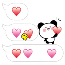 hiding panda and piyosuke in balloons sticker #10368887