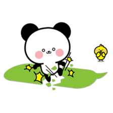 hiding panda and piyosuke in balloons sticker #10368906