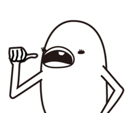 white beans shiromame-san sticker #10368969