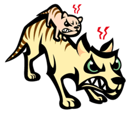 Animal parent and child in Australia sticker #10369017