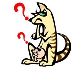 Animal parent and child in Australia sticker #10369019