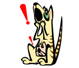 Animal parent and child in Australia sticker #10369020