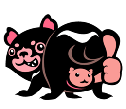 Animal parent and child in Australia sticker #10369024