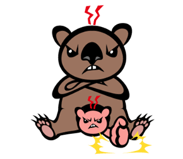 Animal parent and child in Australia sticker #10369033