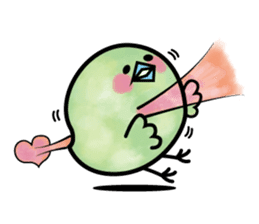 baby green bird sticker #10369881