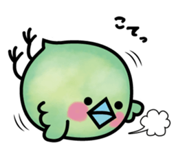 baby green bird sticker #10369884