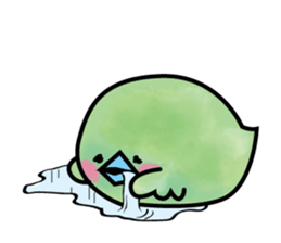 baby green bird sticker #10369886