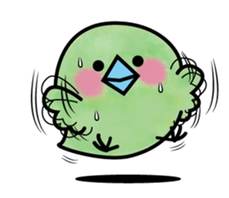 baby green bird sticker #10369898