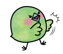 baby green bird sticker #10369903