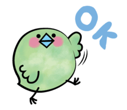 baby green bird sticker #10369904