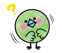 baby green bird sticker #10369905