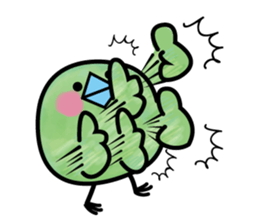 baby green bird sticker #10369908