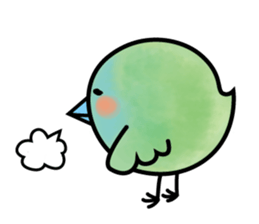 baby green bird sticker #10369913