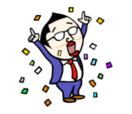 Boss  who wore glasses 2 sticker #10370246