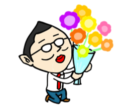 Boss  who wore glasses 2 sticker #10370248