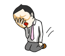 Boss  who wore glasses 2 sticker #10370269