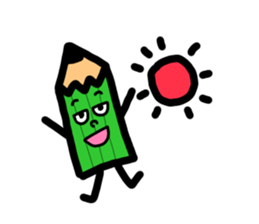 Mr pencil and Ms eraser sticker #10370360