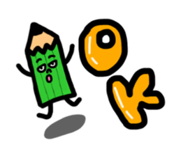 Mr pencil and Ms eraser sticker #10370365