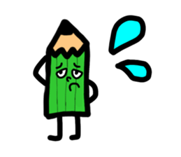 Mr pencil and Ms eraser sticker #10370372