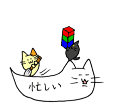 Balloon cat and Kuro and Buchi sticker #10371389