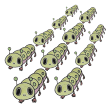 The cute caterpillar "Emopp" sticker #10372083