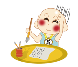 Light bald uncle sticker #10373106