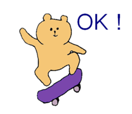 A sporty bear sticker #10373864