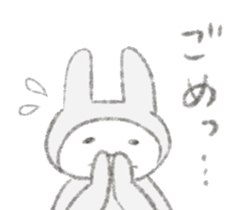 Darudaru rabbit Mrs.Usakawa sticker #10374767