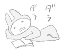 Darudaru rabbit Mrs.Usakawa sticker #10374772