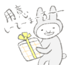 Darudaru rabbit Mrs.Usakawa sticker #10374787