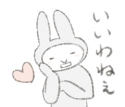 Darudaru rabbit Mrs.Usakawa sticker #10374789