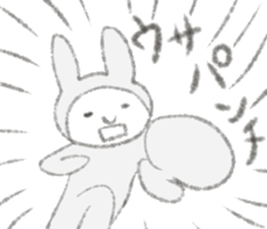 Darudaru rabbit Mrs.Usakawa sticker #10374790