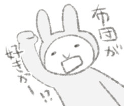 Darudaru rabbit Mrs.Usakawa sticker #10374795