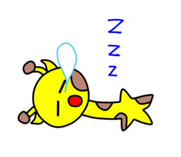 The cute giraffe which can laugh sticker #10375018