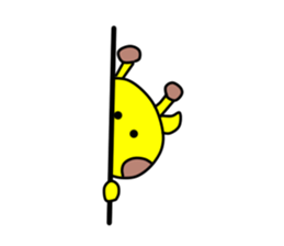 The cute giraffe which can laugh sticker #10375030