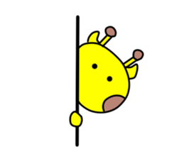 The cute giraffe which can laugh sticker #10375031