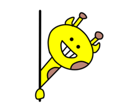 The cute giraffe which can laugh sticker #10375032