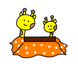 The cute giraffe which can laugh sticker #10375035