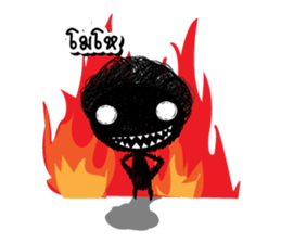 Nightmare shadow AFRO sticker #10375103