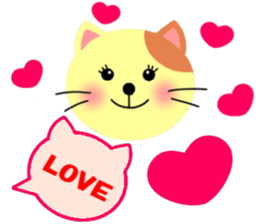 Balloon and the message of the Cat sticker #10375128