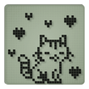 Cat in a small LCD sticker #10375804