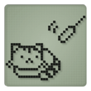 Cat in a small LCD sticker #10375813