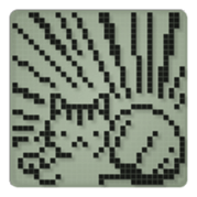 Cat in a small LCD sticker #10375826