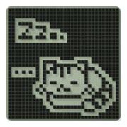 Cat in a small LCD sticker #10375836