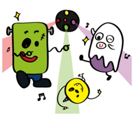 Ghost friends sticker #10376316