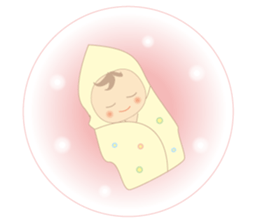 Round baby sticker #10376906