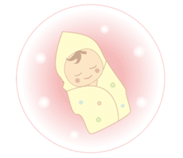 Round baby sticker #10376906