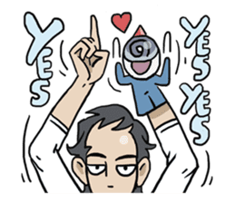 AsB - 106 ONE WORD MAN sticker #10380242