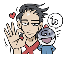 AsB - 106 ONE WORD MAN sticker #10380243